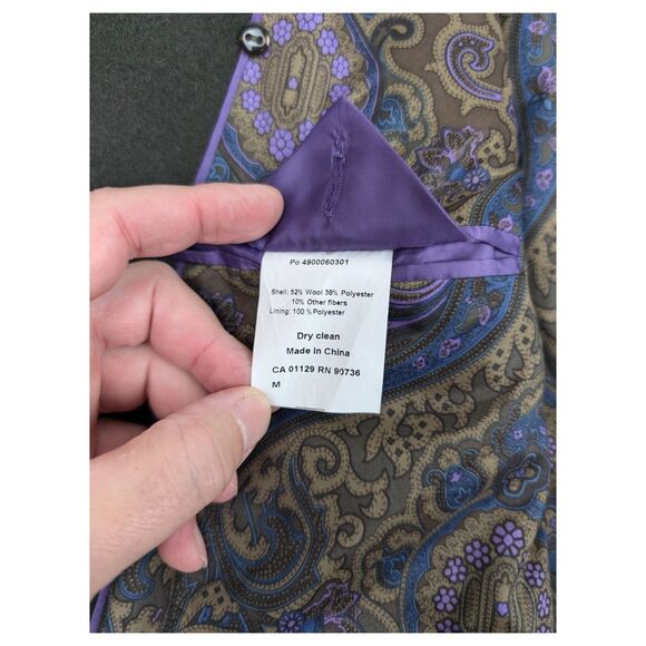 Tallia Double Breasted Green Wool Peacoat - Picture 11 of 16